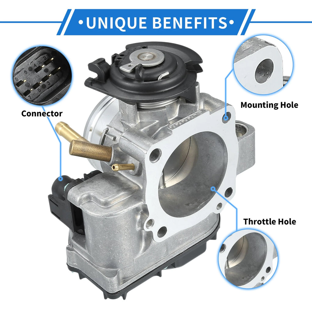 Throttle Body No.037-133-064-J for Volkswagen Cabrio 2.0L L4 (2000–2002)