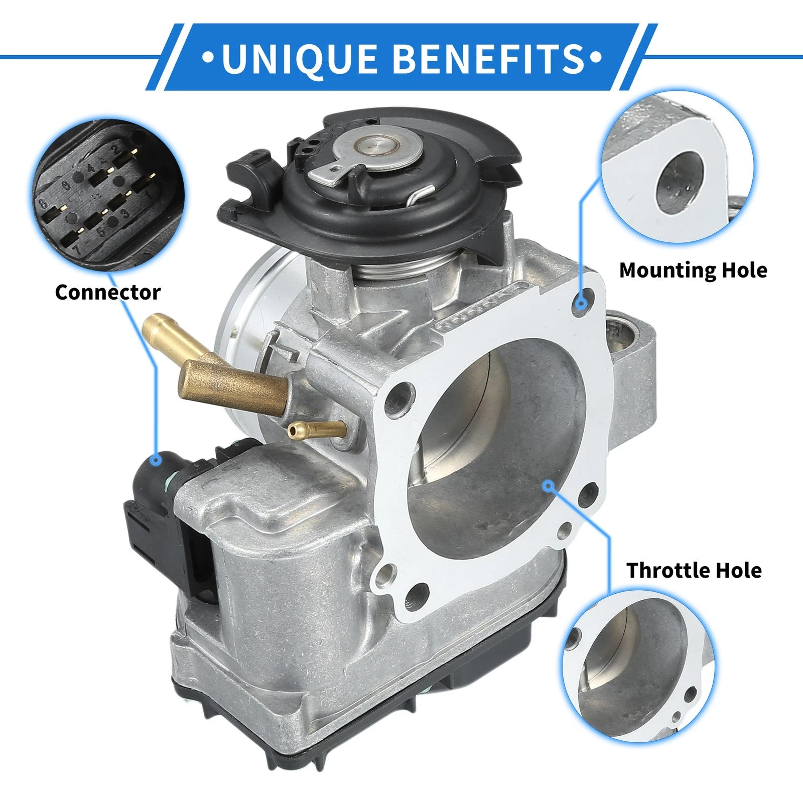 Throttle Body No.037-133-064-J for Volkswagen Cabrio 2.0L L4 (2000–2002)