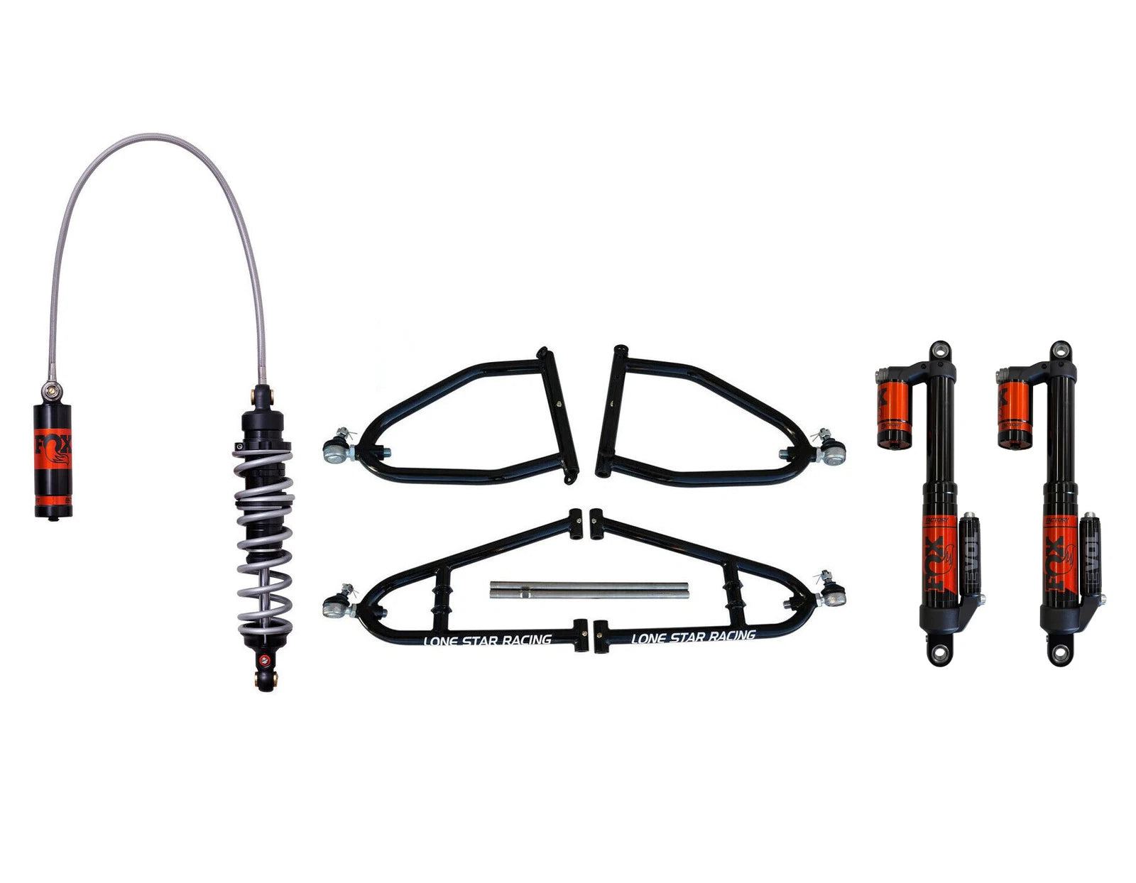Lonestar Sport +2 A-arms + Fox Float EVOL RC2 Shocks for Raptor 700 (2006–2014)