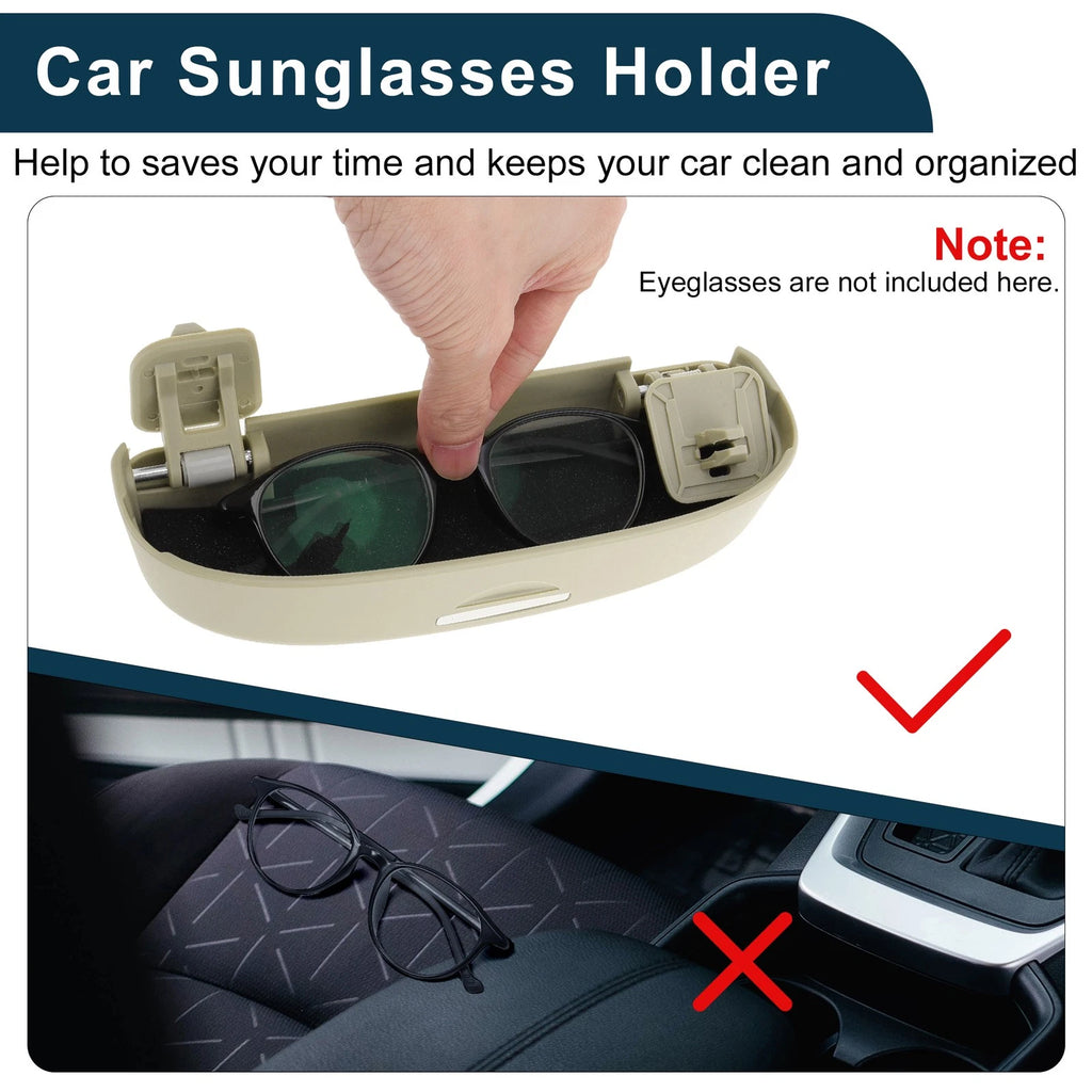 Sunglasses Case for Volkswagen Teramont (2017–2023) Eyeglasses Holder Beige