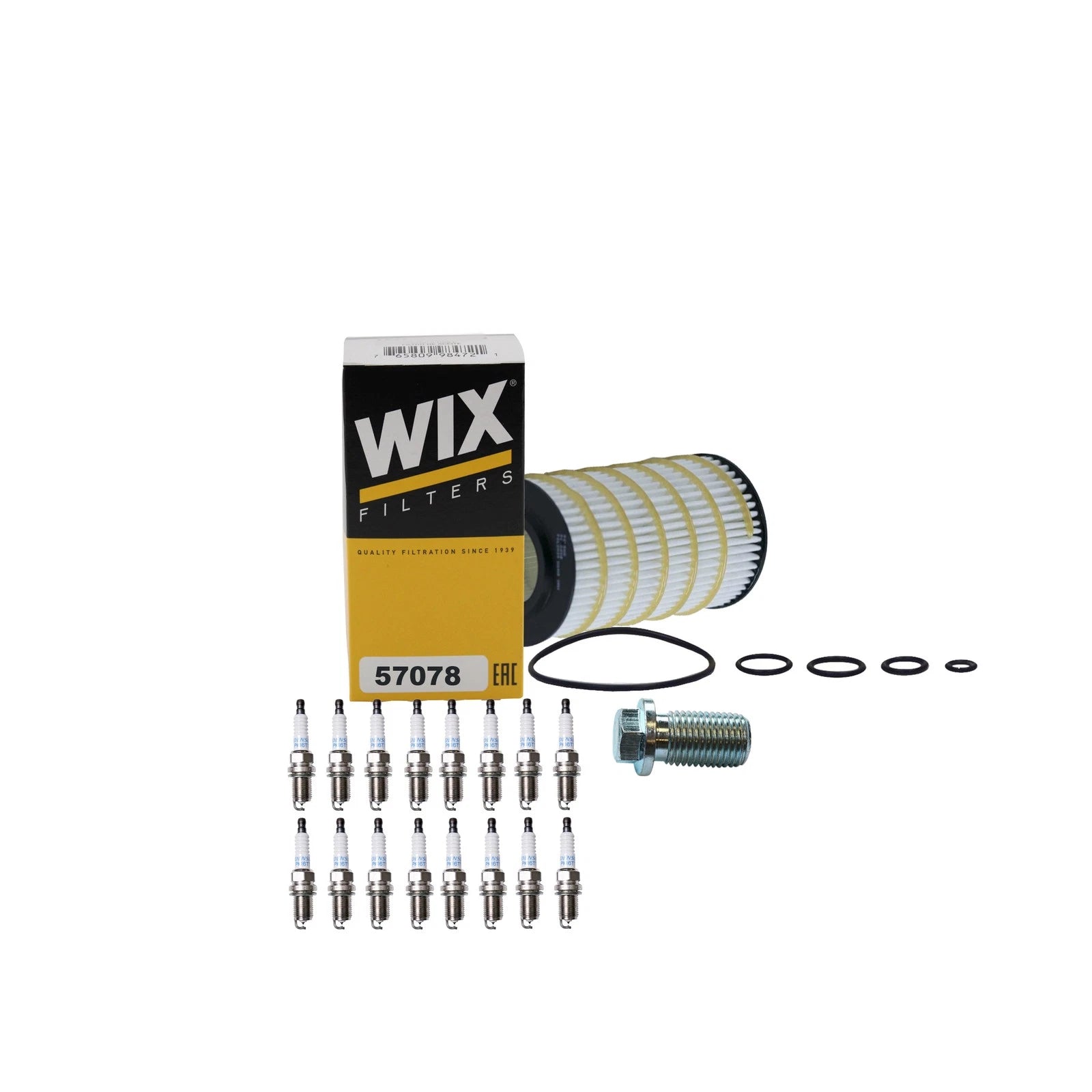 Wix Engine Oil Filter & Denso 16 Platinum TT Spark Plugs for W211 E500 (2003–2009)