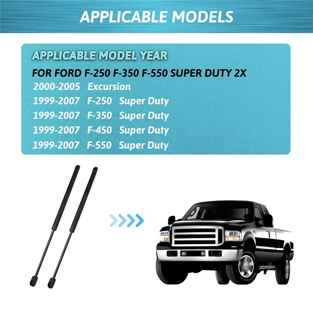 2-Pack Front Hood Lift Supports for Ford F-250 F-350 F-450 F-550 (2011–2016)