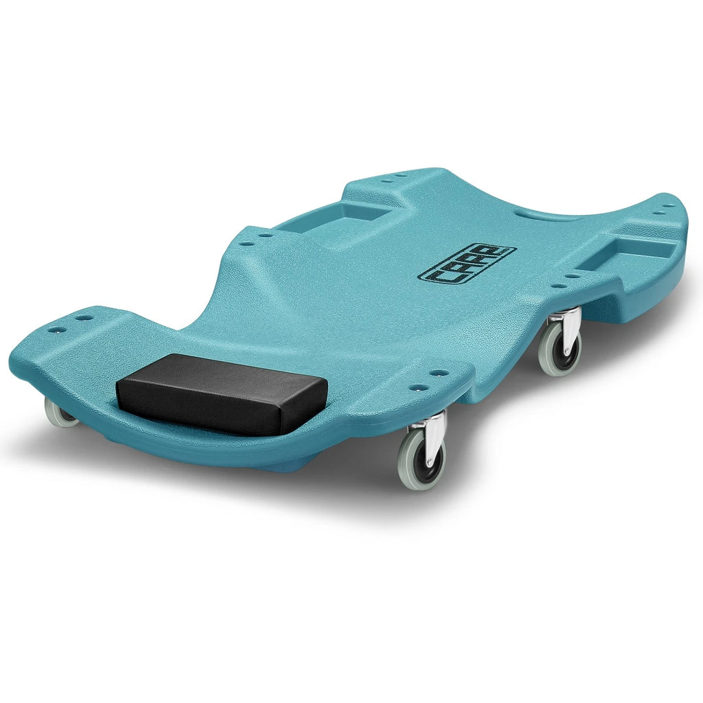 48" x 23.5" Sky Blue Ergonomic HDPE Automotive Creeper for Mechanics