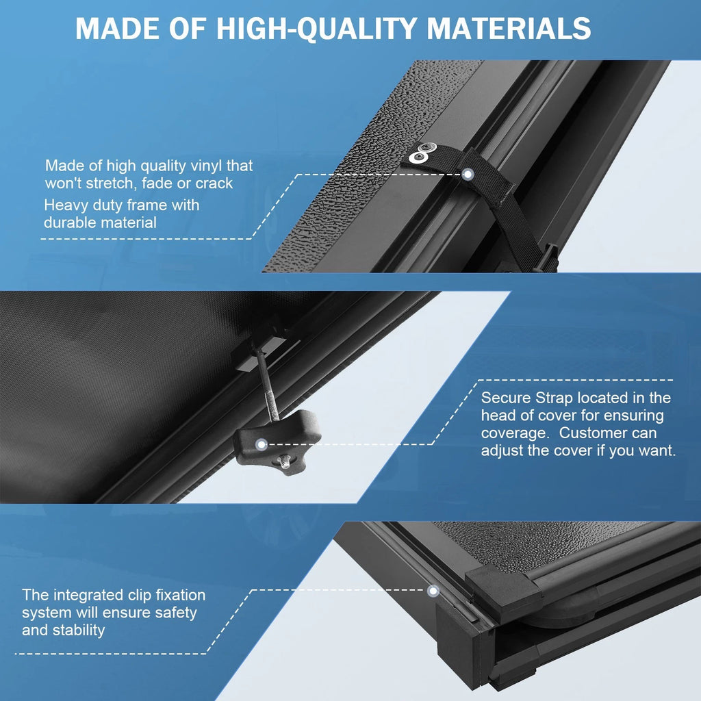5FT 3-Fold Tonneau Cover for Chevy Colorado GMC Canyon (2015–2024)