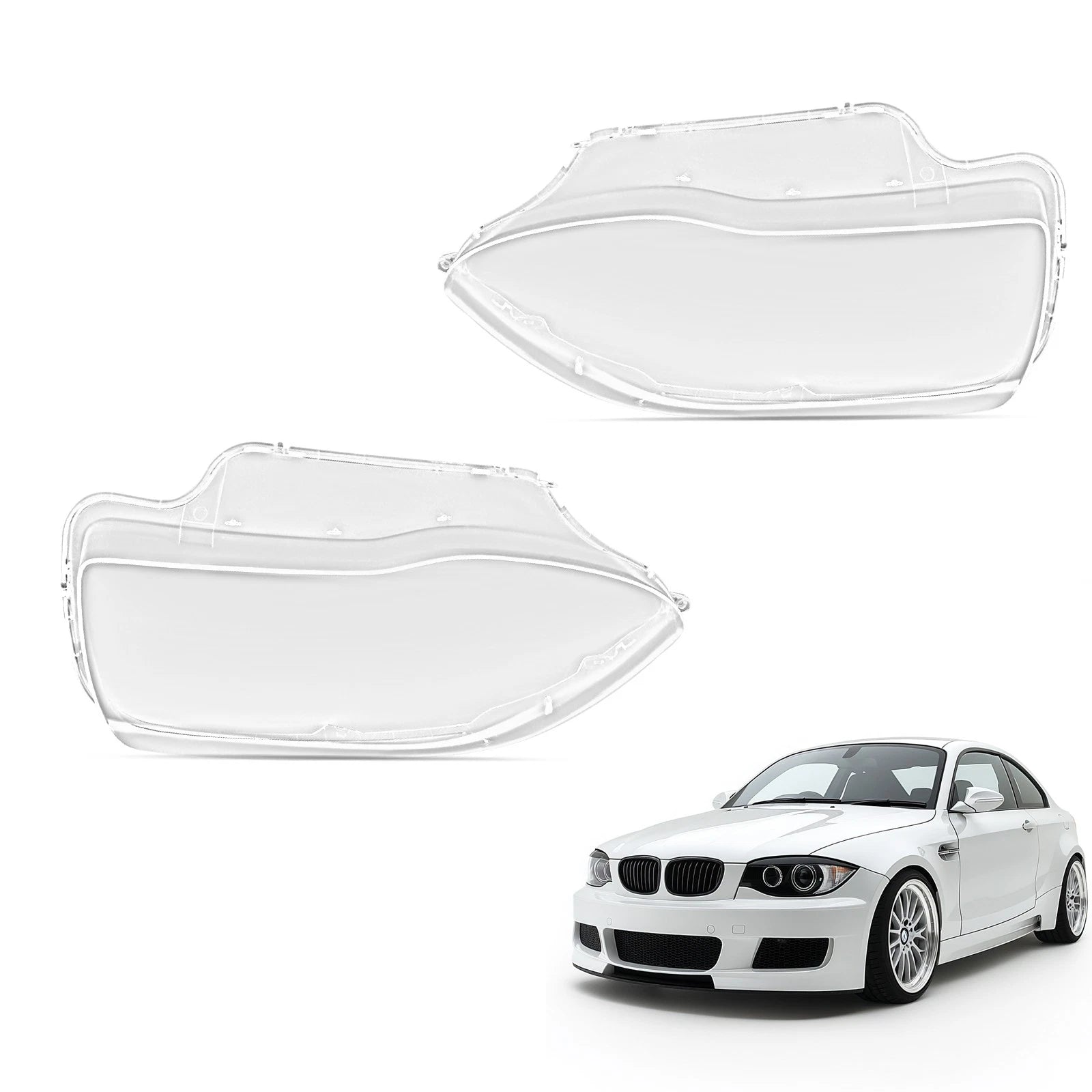 Headlight Lens Cover for BMW E81 E82 E87 E88 1M (2003–2011) 63117181290