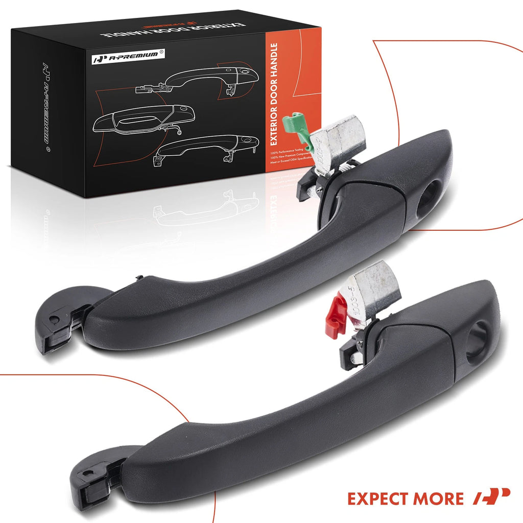 2X Front Textured Door Handle with Keyhole for Jeep Compass 