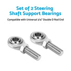Set of 2 Double D Rod End Steering Shaft Support Bearings