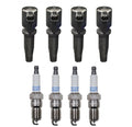 Set of 4 Ignition Coils & 4 Platinum TT Spark Plugs for Ford Mazda (0–0)