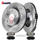 296mm Front Drilled Brake Rotors & Pads for Buick Lacrosse Regal Chevrolet Malibu
