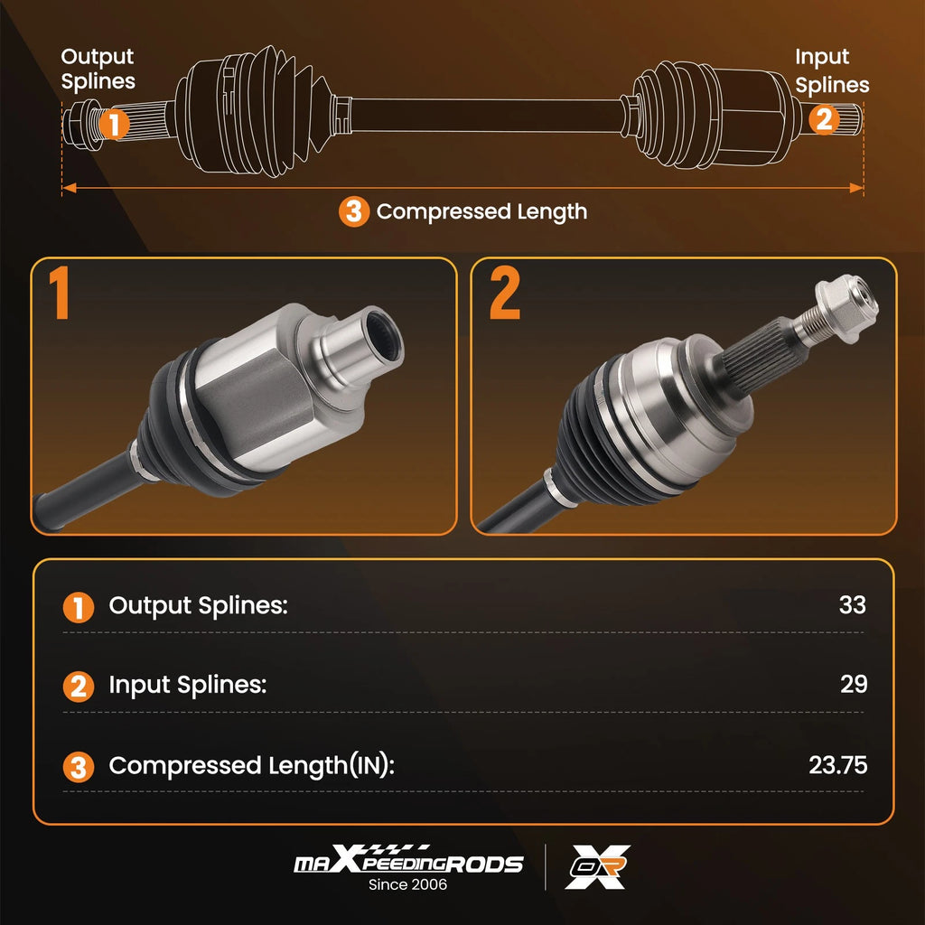 CV Axle Shaft for Dodge Ram 1500 4WD (2002–2011)