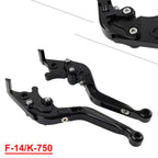 Black Extendable Brake Clutch Levers for Kawasaki Ninja 650R ER6F ER6N (2006-2018)