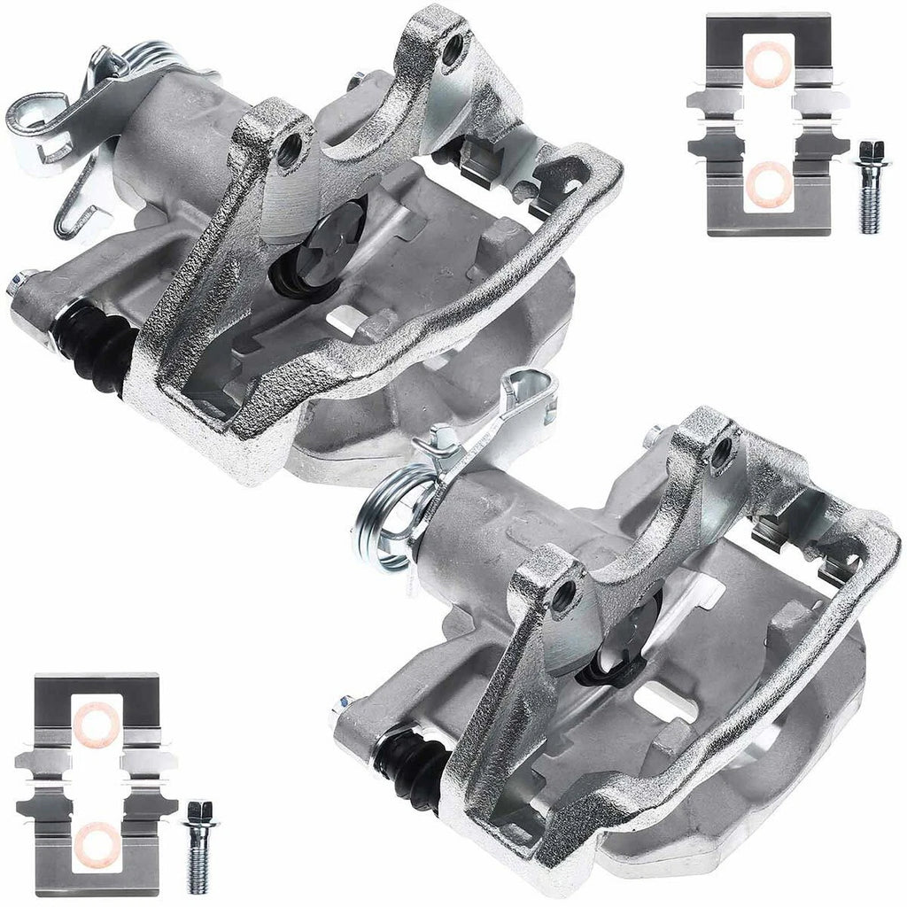 Pair Rear Brake Calipers with Brackets for Buick Lucerne (2006-2011)