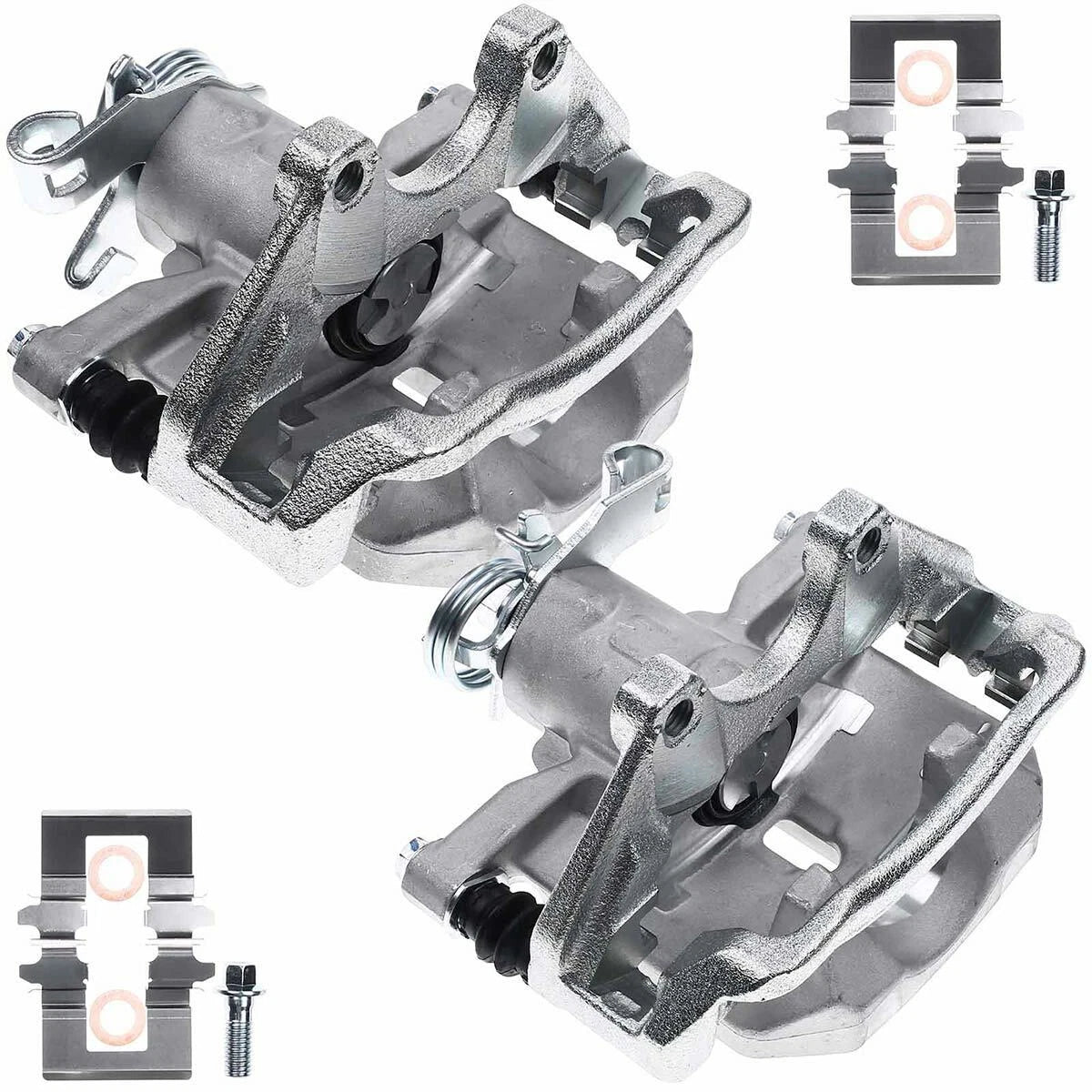 Pair Rear Brake Calipers with Brackets for Buick Lucerne (2006-2011)