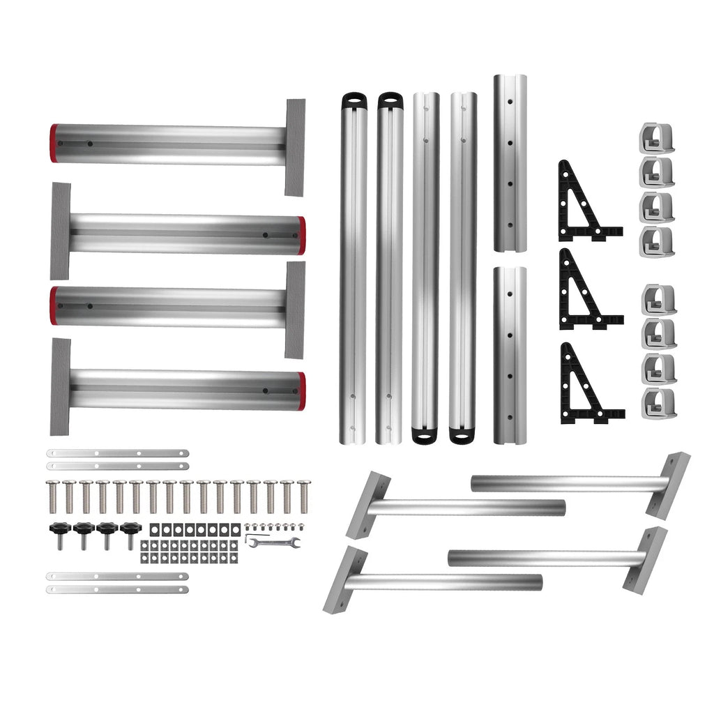 2Pcs Truck Bed Ladder Rack for Universal Fit (Adjustable Height, 800lbs Capacity)