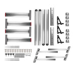 2Pcs Truck Bed Ladder Rack for Universal Fit (Adjustable Height, 800lbs Capacity)