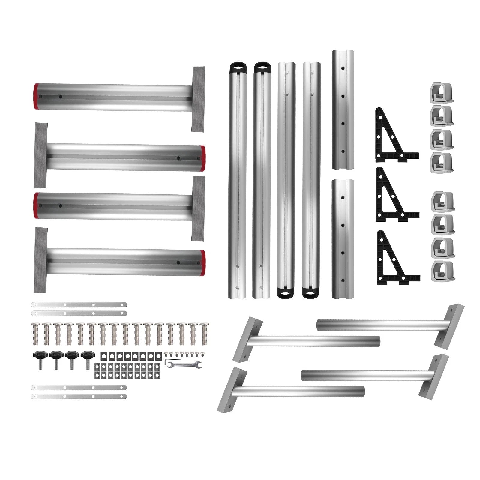 2Pcs Truck Bed Ladder Rack for Universal Fit (Adjustable Height, 800lbs Capacity)