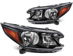 Pair of Black Reflector Headlights for Honda CR-V (2012–2014)