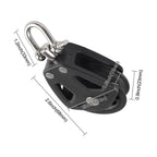 2X Marine Nylon Pulley Block for Sailboat (Heavy Single Rotating)