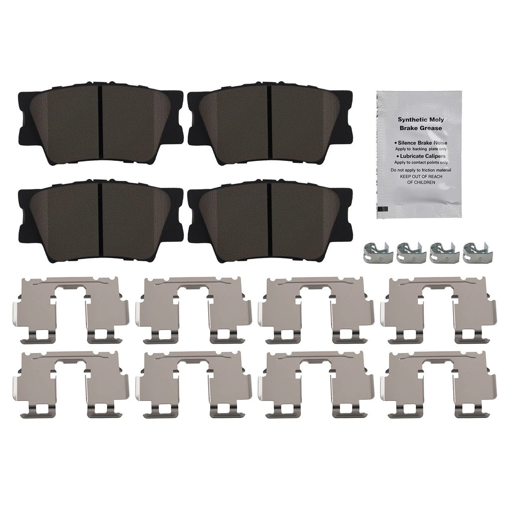 Set of 4 Rear Ceramic Brake Pads for Toyota Avalon (2008–2018), Matrix (2009–2013)
