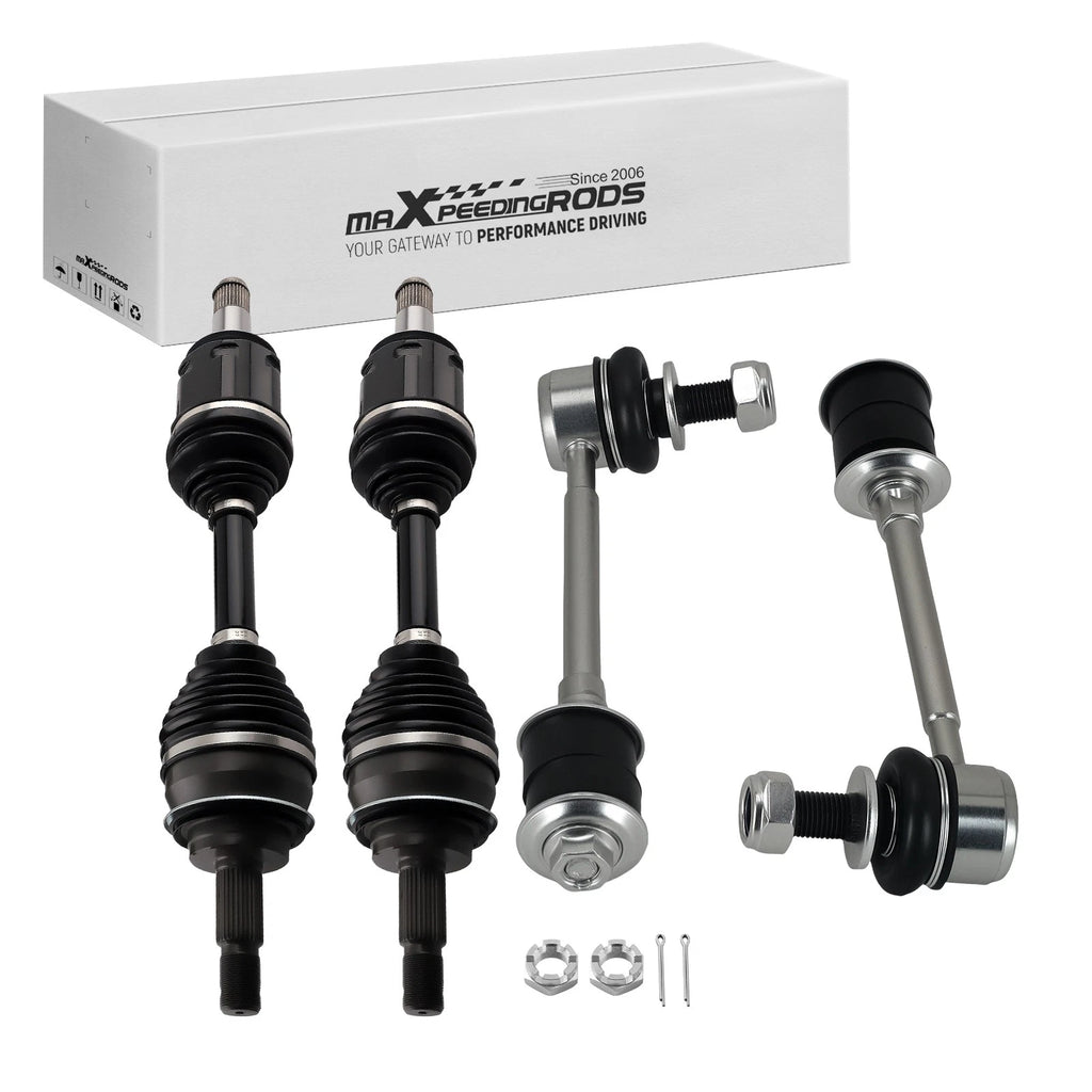 Set of 4 CV Axle Shaft & Front Sway Bar Link for Toyota Tacoma (2005–2015)