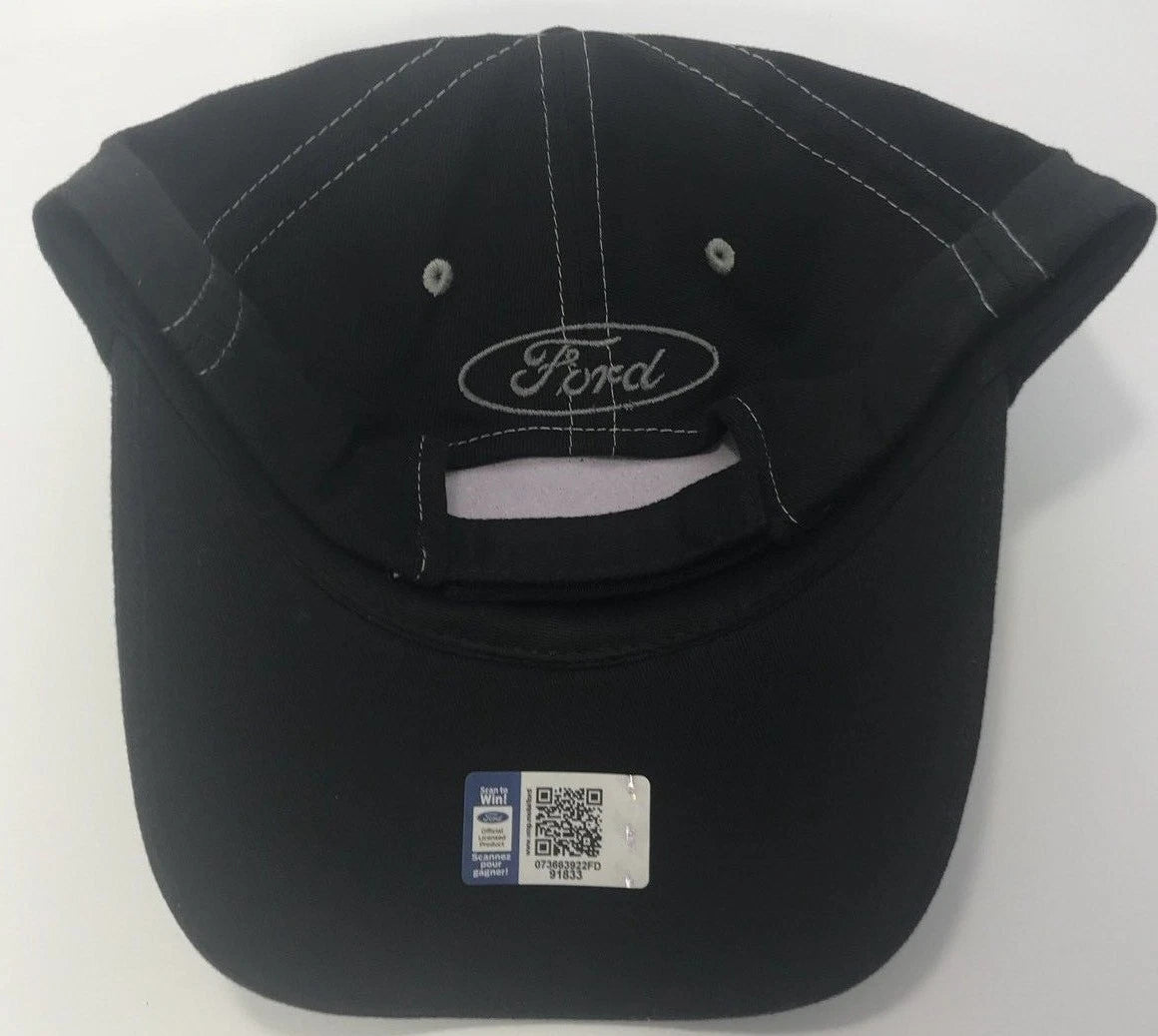 Licensed Ford Mustang Hat Cap Black Gray Pony Emblem for Ford Mustang (1965–2024)