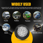 5X 2" Round LED Truck Trailer White Turn Tail Brake Lights