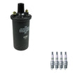 NGK Ignition Coil & 4 Platinum Spark Plugs Kit for Vega 2.3 L4 (1971–1977)