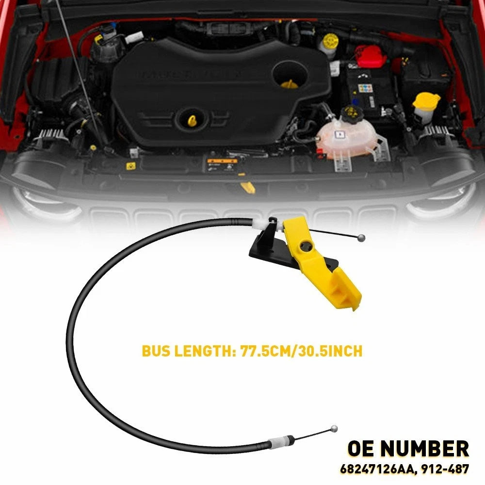 Hood Latch Release Cable Assembly 912-487, 68247126AA for Jeep Renegade (2015–2023)
