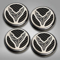 Engine Oil Cap Cover Set 4PC Black Carbon Fiber for Chevrolet Corvette C8 (2020–2024)