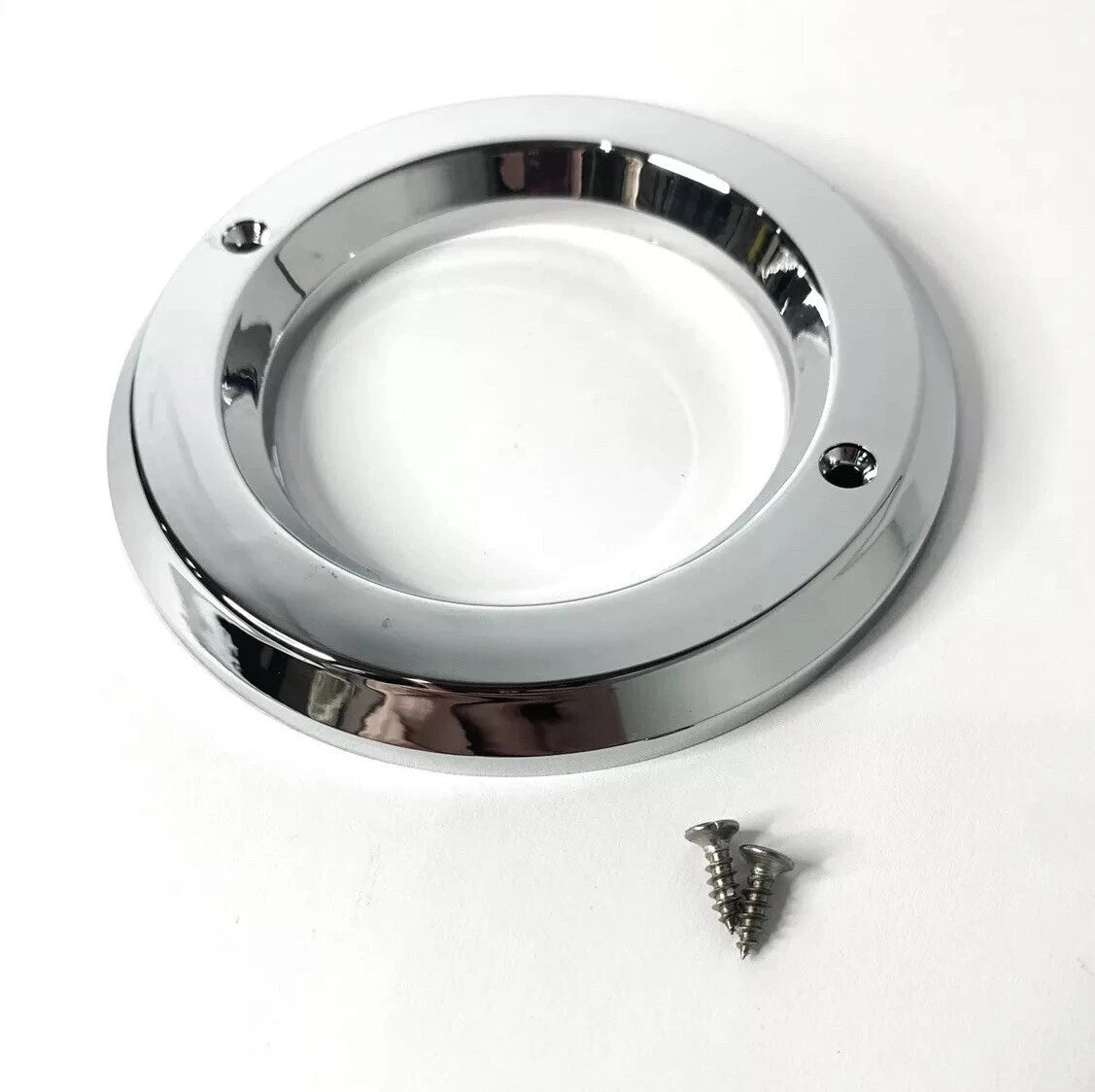 Round Chrome Bezel with Screws for 2.5 Inch LED Side Marker Lights (1Pcs)