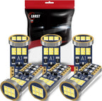 Set of 6 T10 LED License Plate Light Bulbs for Various Models