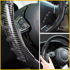 Pair Carbon Fiber Steering Wheel Booster No-Slip Cover for Universal (37-39cm)