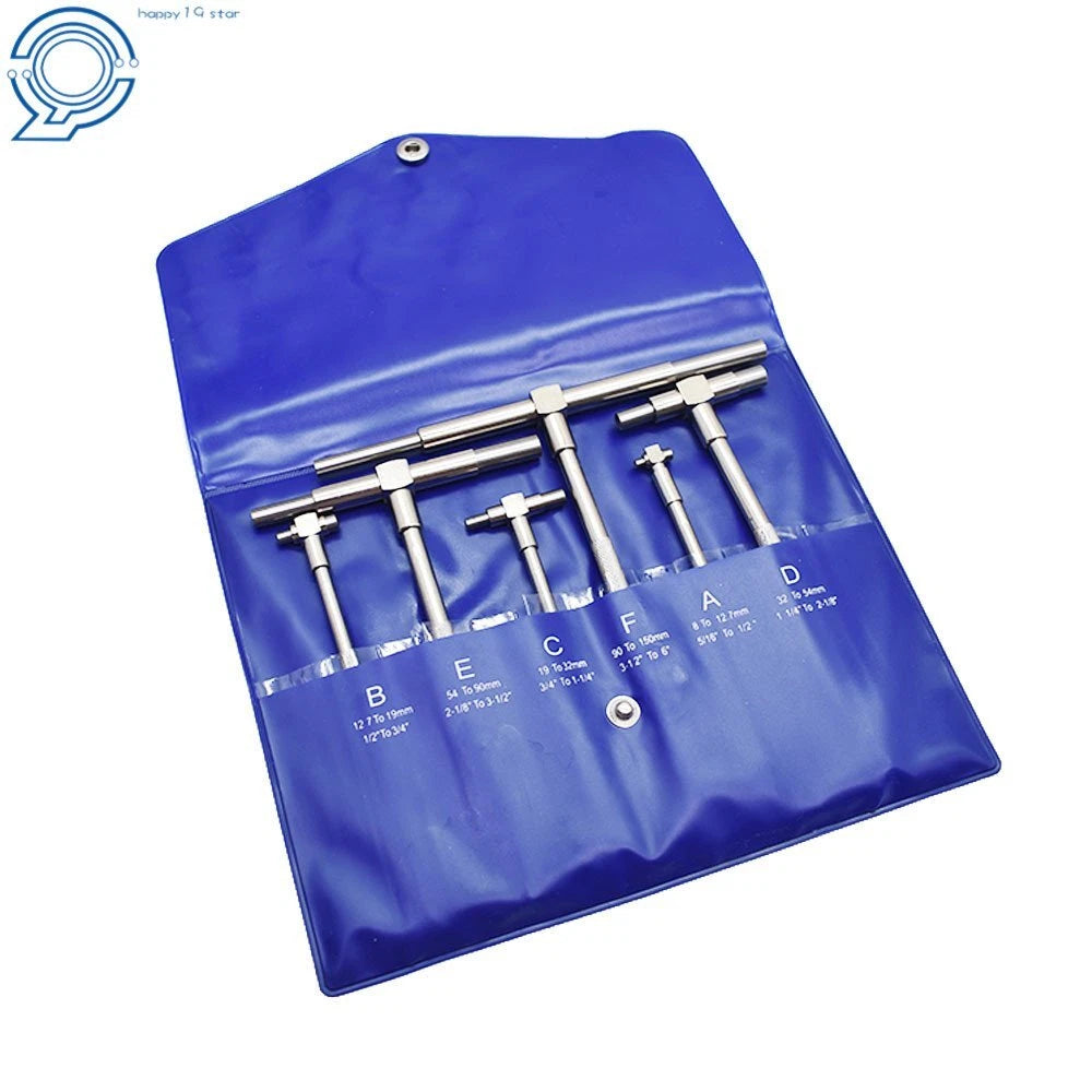 6 PCS Telescoping Gage Set 5/16" - 6" Bore Hole Gauges with Pouch