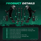 Front Lower Control Arm & Tie Rod for Toyota Sienna (1998–2003)