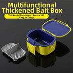 Live Bait Container with Inner Draining Insert for Sea Fishing
