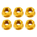 6 Pack Aluminum Rear Sprocket Flange Nuts M10X1.5mm for Motorcycle