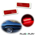 2X Red LED Rear Bumper Reflector for Chevy Nova (1970–1974)