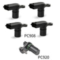 Set of 4 Camshaft Position Sensors & 1 Crankshaft Position Sensor for Buick Cadillac