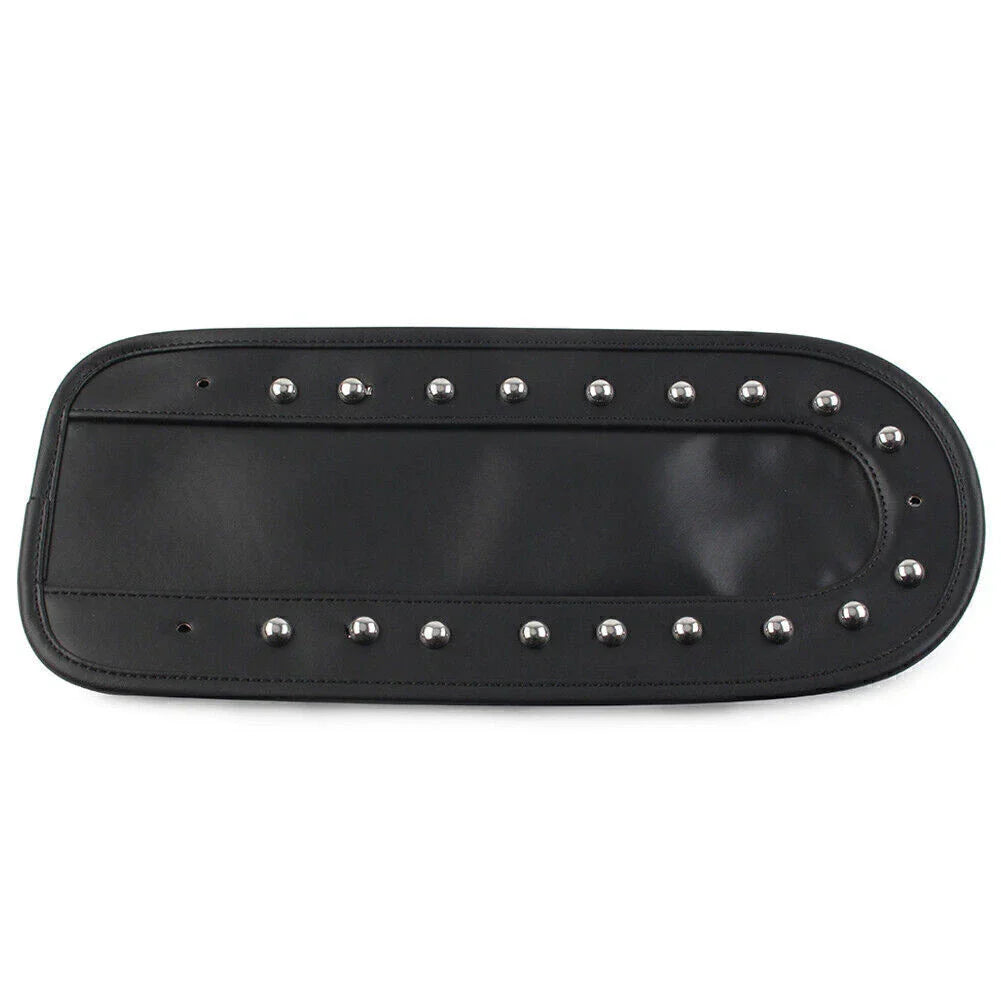 Black PU Leather Rear Fender Bib Solo Seat for Harley Heritage Softail (06-17)