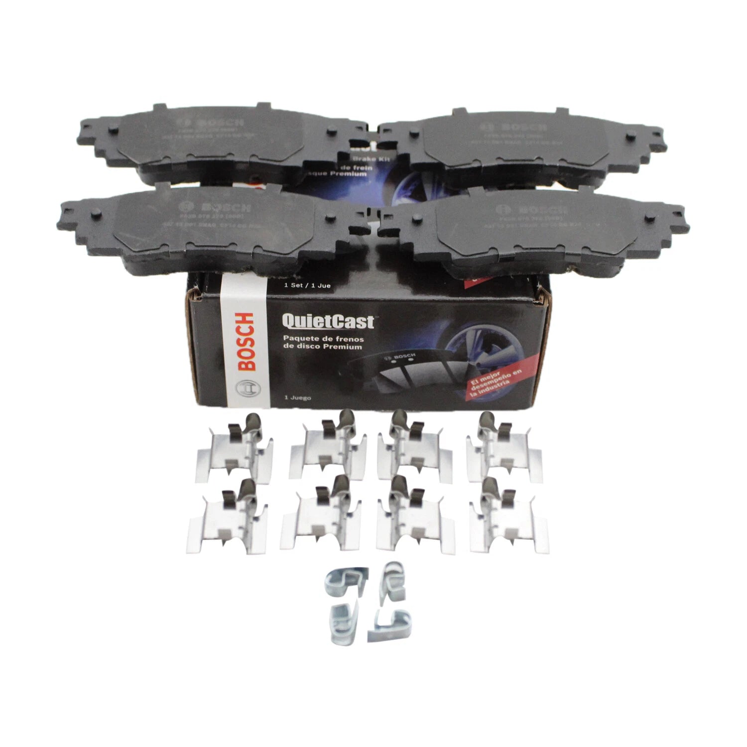 Set of 4 Bosch QuietCast Rear Ceramic Brake Pads for ES350 RX350L UX200 Avalon Camry (2007–2023)