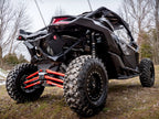 SuperATV Tubed Rear Radius Rods for Can-Am Maverick X3 (2017–2023) - Red