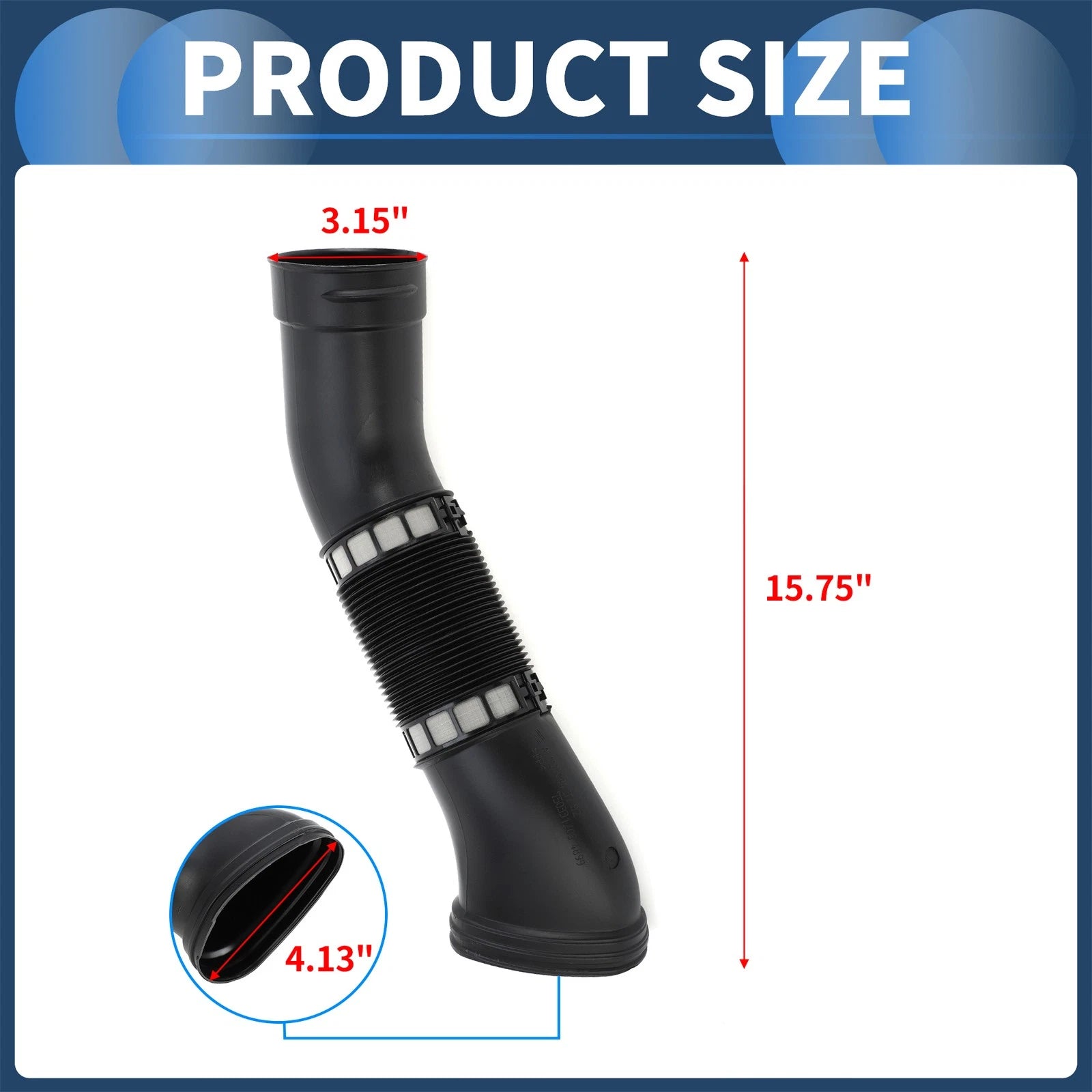 Air Intake Hose No.A1120943782 for Mercedes Benz E320 (2003–2005) Black