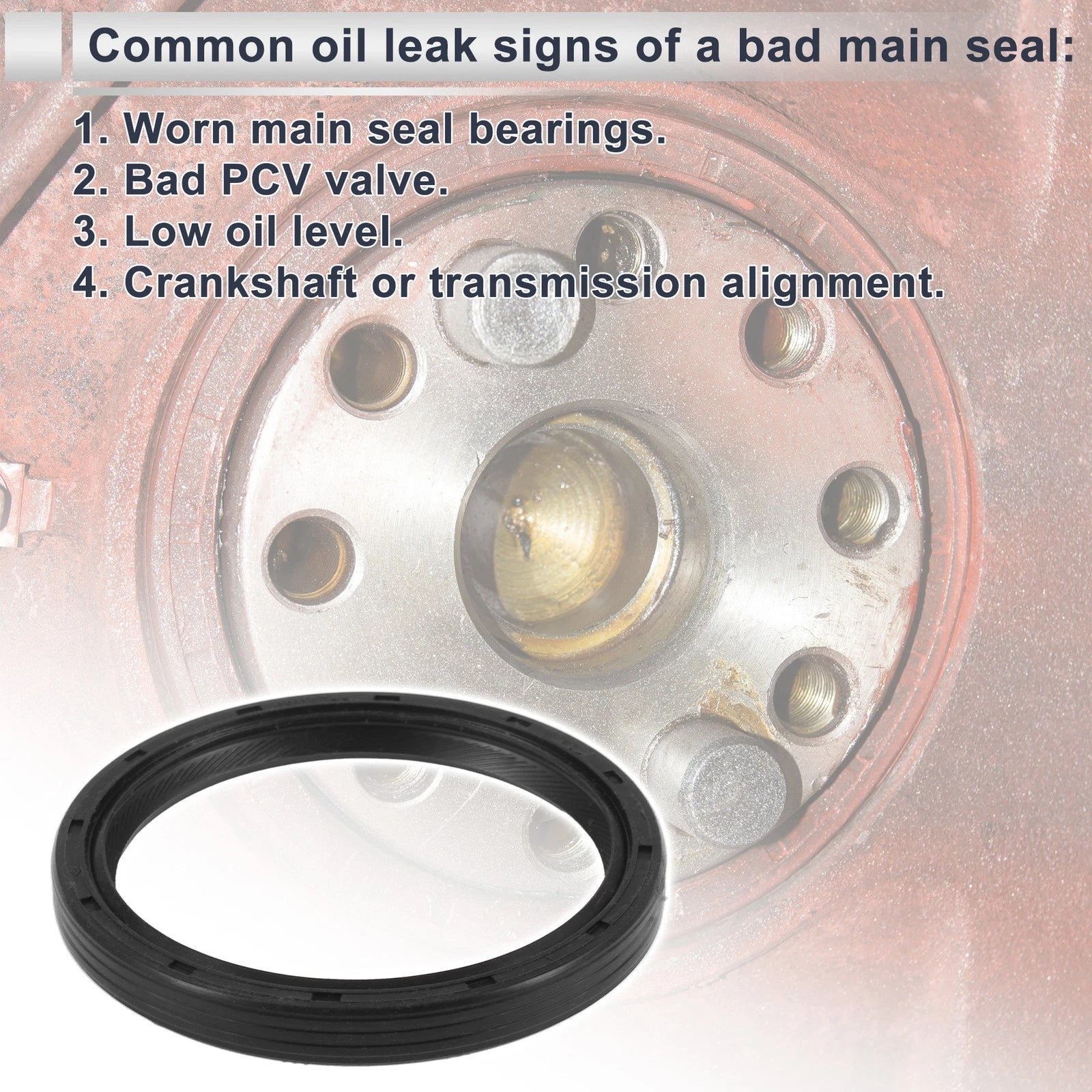 Rear Crankshaft Oil Seal for Chevrolet Malibu (1996–2003) No. 14085829 NBR Rubber