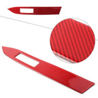 Carbon Fiber Red Dashboard Panel Cover Trim for Ford Mustang (2015–2019) RHD