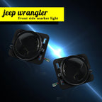 Dark Smoked Amber LED Front Side Marker Lights for Jeep Wrangler JK (2007–2018)