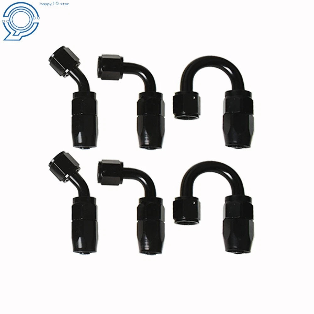 Set of 4 Braided Fuel Hose Lines with Swivel Hose End Fittings