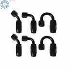 Set of 4 Braided Fuel Hose Lines with Swivel Hose End Fittings