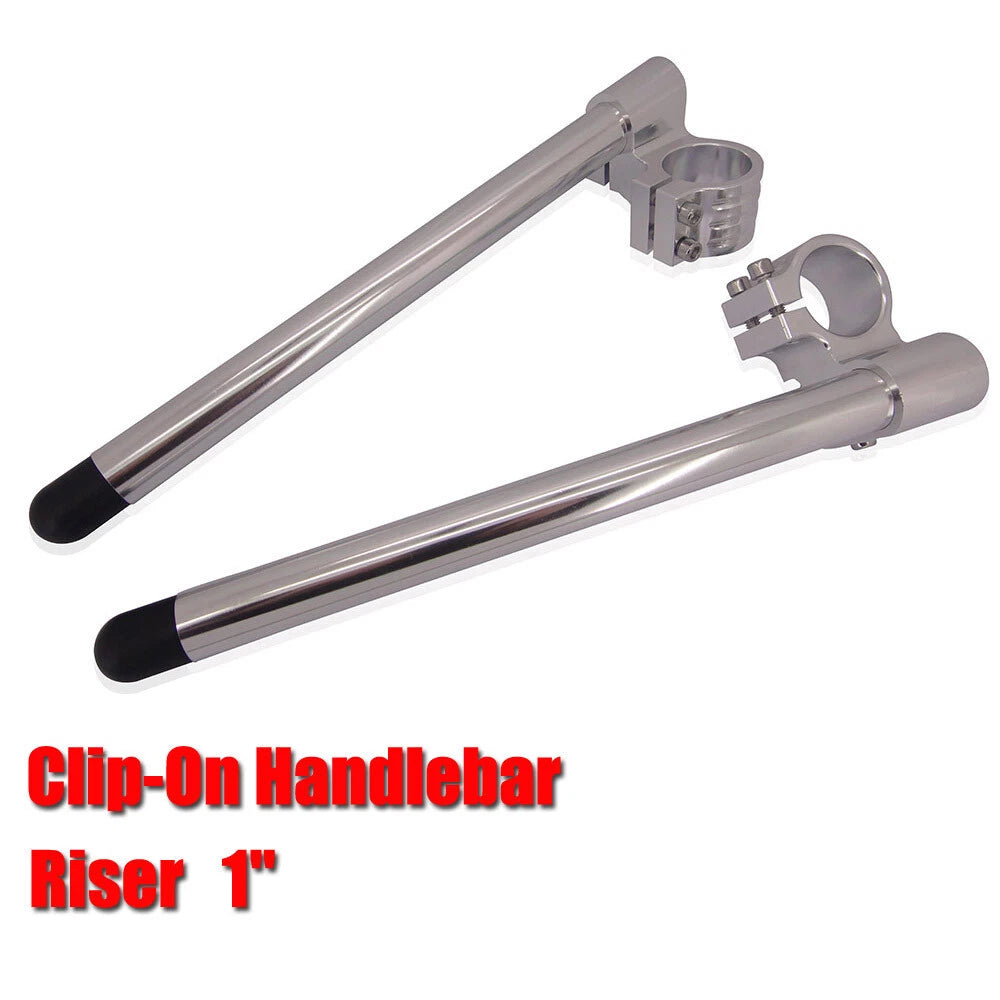 53mm Billet Raised 1" Riser Clip-On Handlebars for Aprilia RSV Mille (1998–2003)