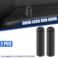 2pcs Door Lock Rod Knob Black for BMW 328i (2007–2013) - 51211805643/51216754240