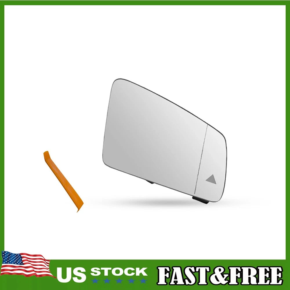 Right Side Mirror Glass with Heat and Blind Spot for Benz E-Class (2010â2016)